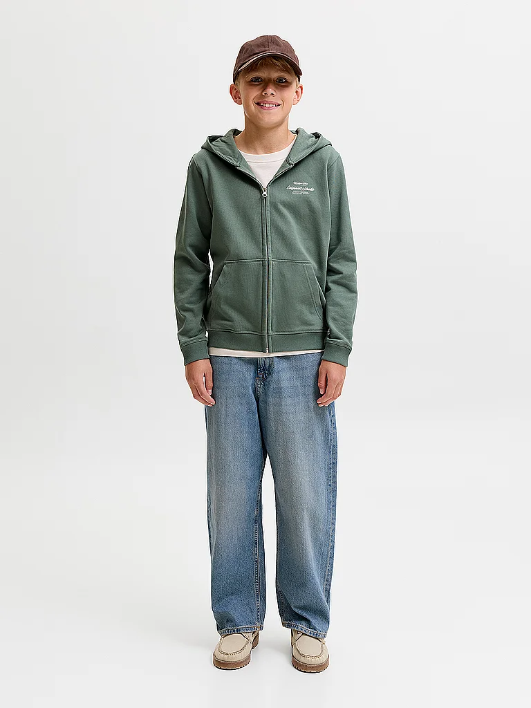 JACK & JONES Sweat-shirt zippé JORNORREBRO pour garçons vert clair